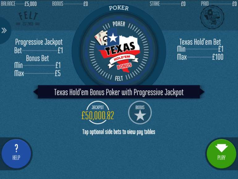 Техасский холдем-покер с бонусами и джекпотом