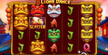 5 Lions Dance: Игровой автомат