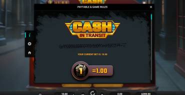 Cash in Transit: Таблица выплат