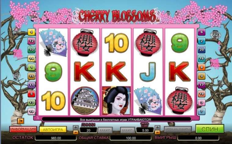 Видео покер Cherry Blossoms демо-игра