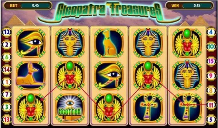 Видео покер Cleopatra Treasures демо-игра
