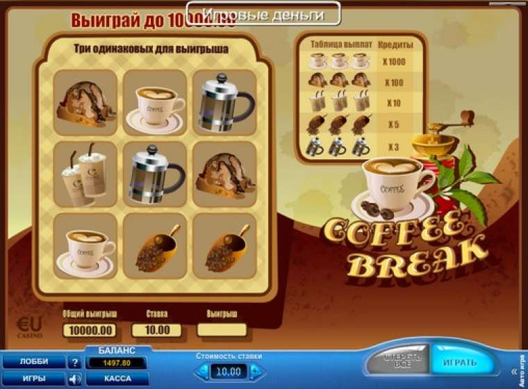 Видео покер Coffee Break демо-игра