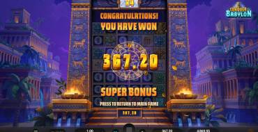 Conquer Babylon: Выигрыши
