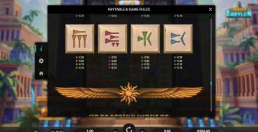 Conquer Babylon: Таблица выплат 2