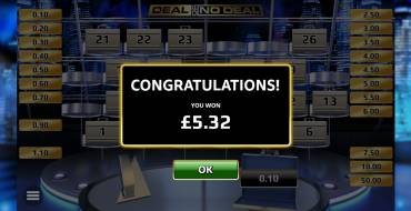 Deal or No Deal Playzido: Выигрыши
