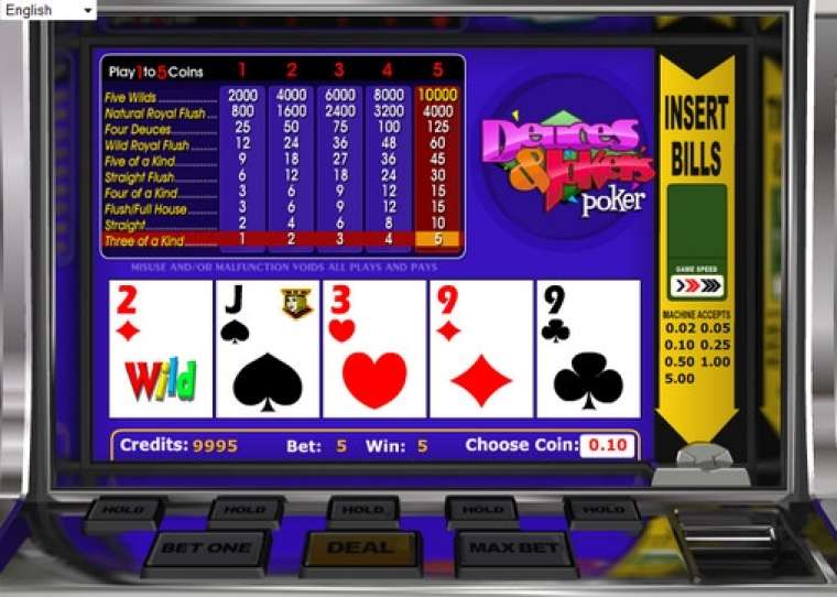 Видео покер Deuces & Joker демо-игра