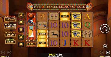 Eye of Horus Legacy of Gold: Уникальные функции