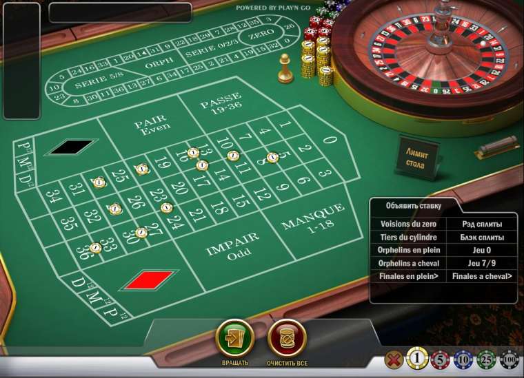 Видео покер French Roulette La Partage демо-игра