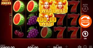 Fruits&Jokers: 20 Lines: Выигрыши