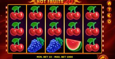 Hot Fruits 100: Игровой автомат