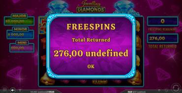 Jewelling Diamonds: Выигрыши