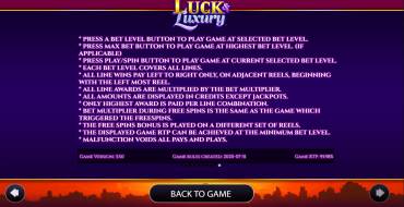 Luck & Luxury: Правила