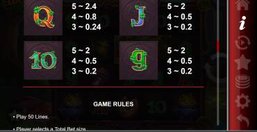 Lucky Lady Leprechaun: Таблица выплат 2