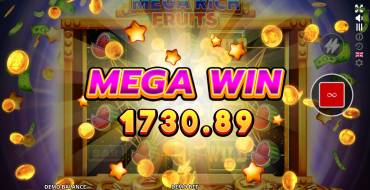 Mega Rich Fruits: Выигрыши