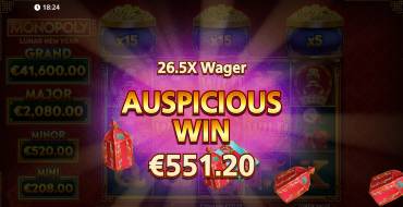 Monopoly Lunar New Year: Выигрыши
