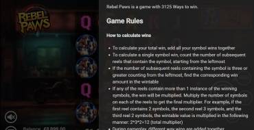 Rebel Paws: Правила