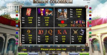 Roman Colosseum: Выигрыши