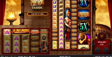 Spartacus Super Colossal Reels: Выигрыши