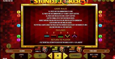 Stoned Joker 5: Правила