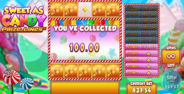 Sweet as Candy Prize Lines: Выигрыши