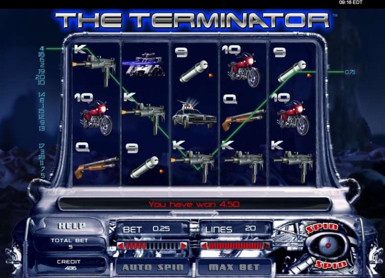 Видео покер The Terminator демо-игра