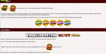 Wheel of Fortune: Ruby Riches: Джекпот