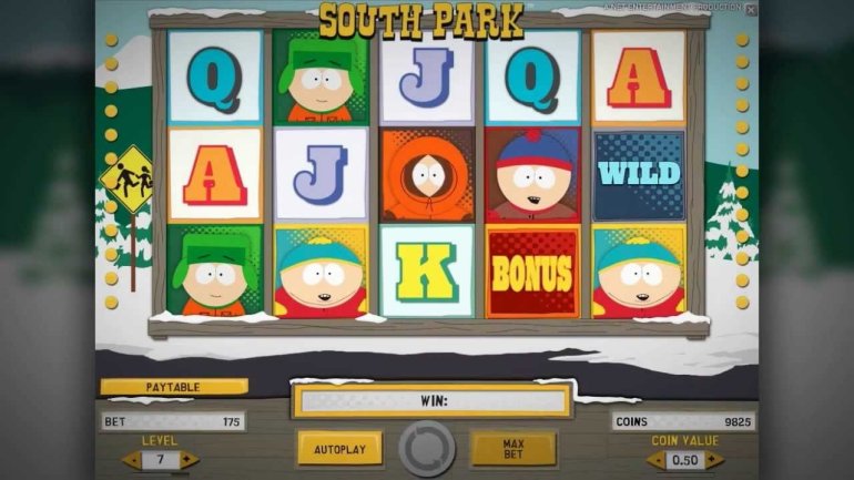 Скриншот игрового автомата South Park от NetEnt